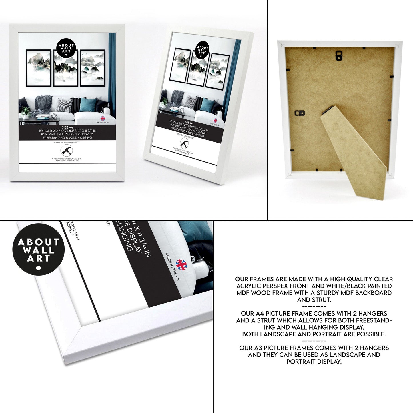 Prints For Bathroom Walls | Set of 3 Botanical Wall art Prints