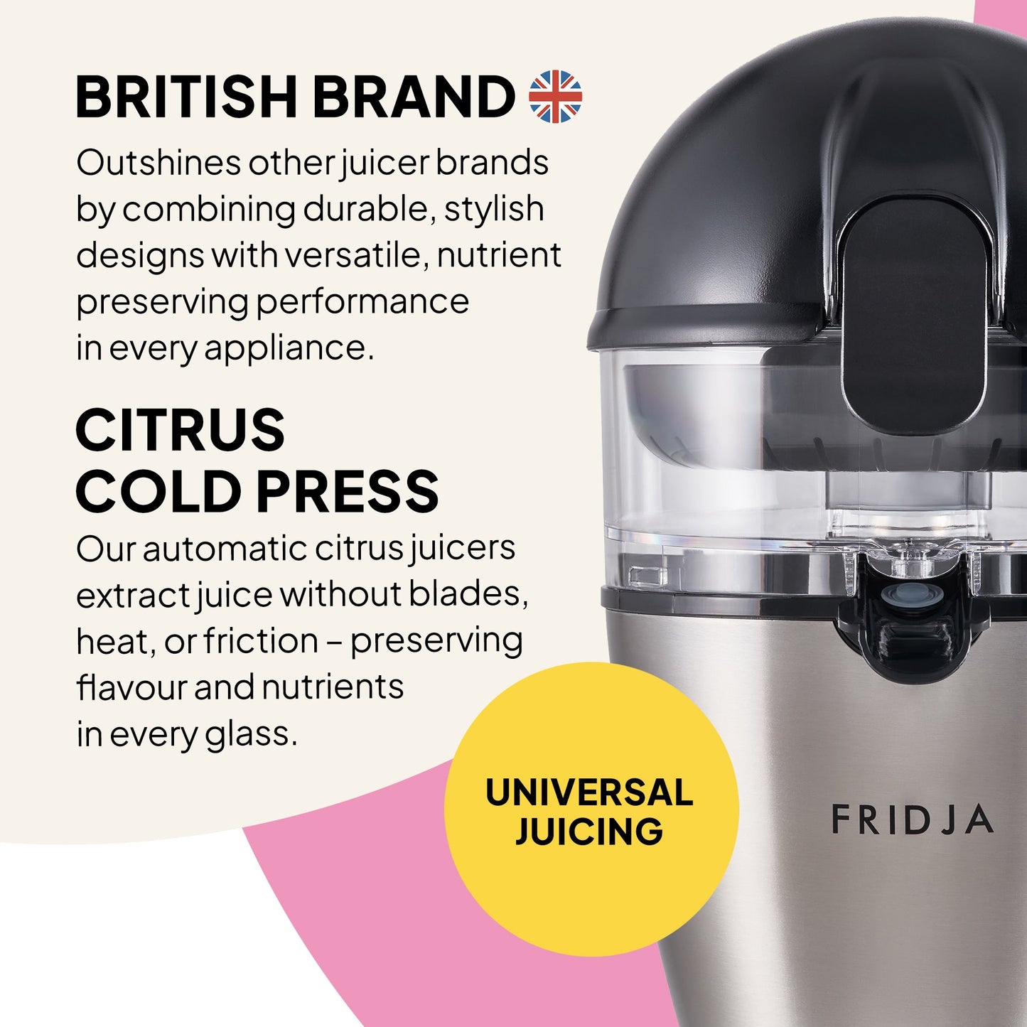 Violet Quinn | Fridja F900 Automatic Citrus Juicer – One-Touch Fresh Juice