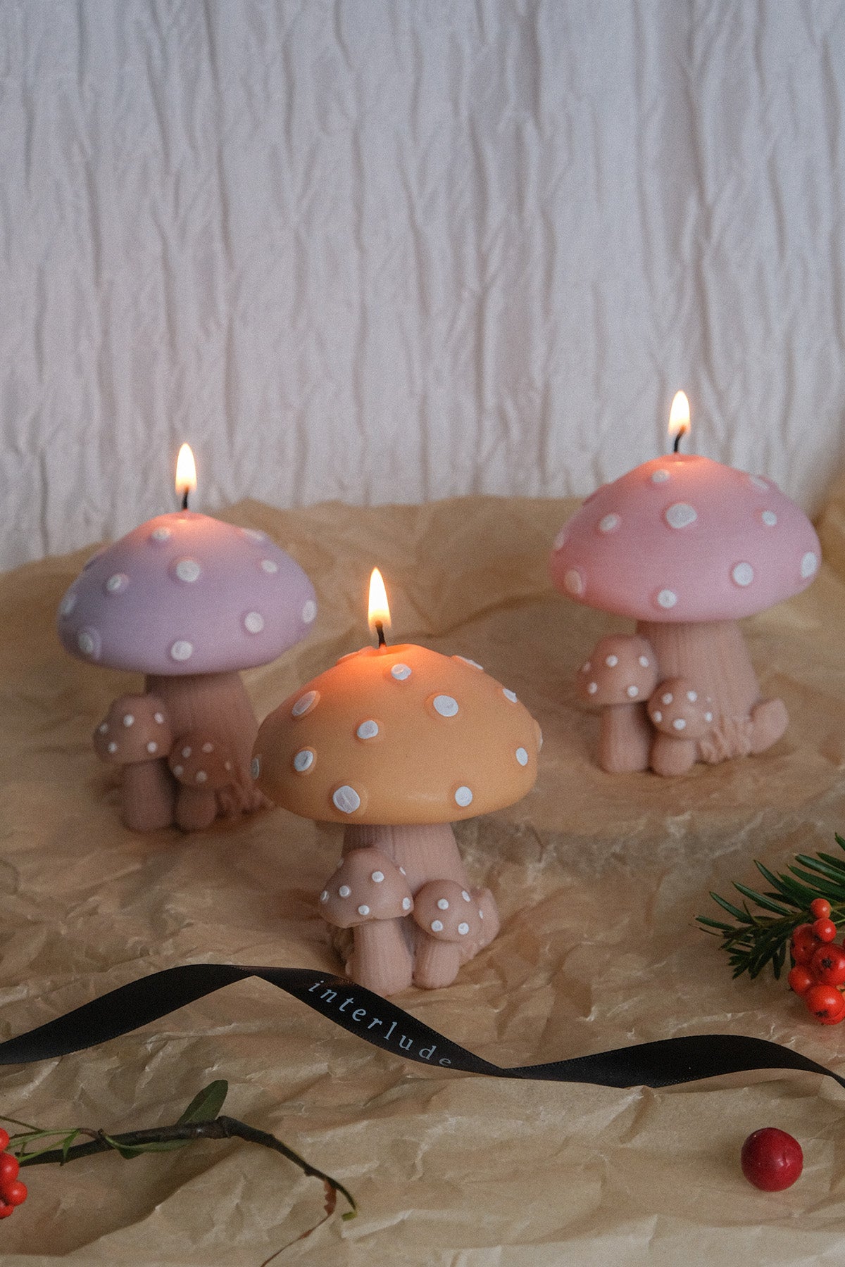Violet Quinn Mushroom Family Candle