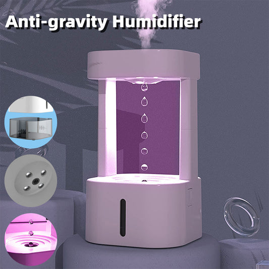 Violet Quinn Anti-Gravity Water Drop Humidifier — 580ml Quiet Mist for Home & Office
