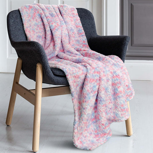 Violet Quinn Kids Rainbow Teddy Fleece Blanket — Super Soft & Cosy (130 x 180 cm)