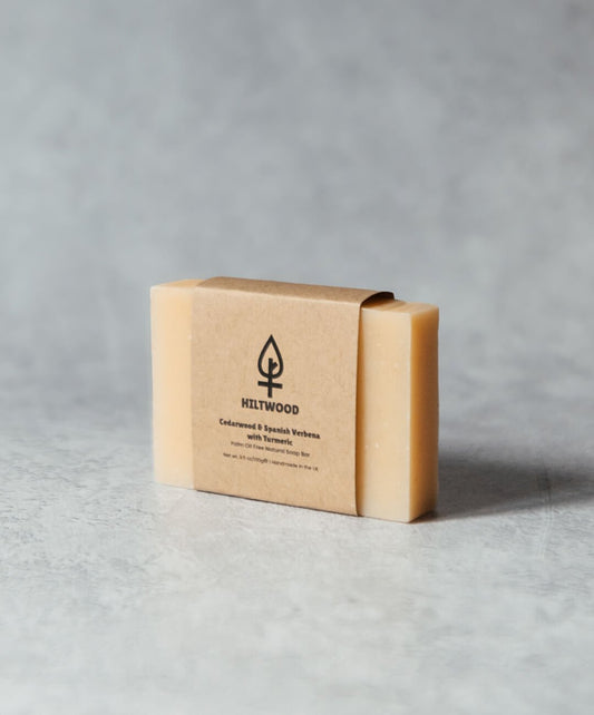 Violet Quinn Cedarwood & Spanish Verbena Turmeric Soap Bar — Natural & Nourishing (100g)